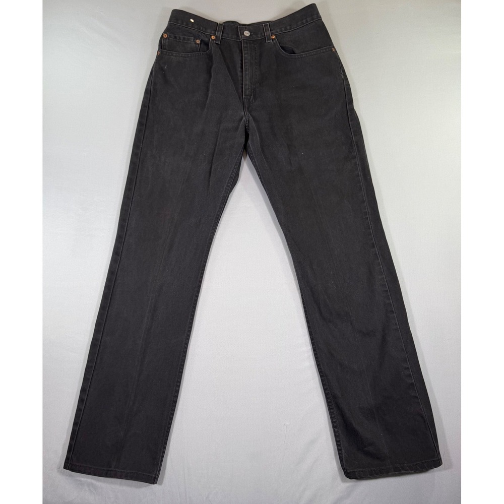 Vintage Levi 505 Jeans Mens 33x32 Faded Black Straight Leg 2003 Grunge Y2K